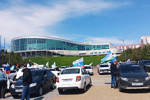 Сотрудники АО "Башкиравтодор" приняли участие в патриотическом автопробеге